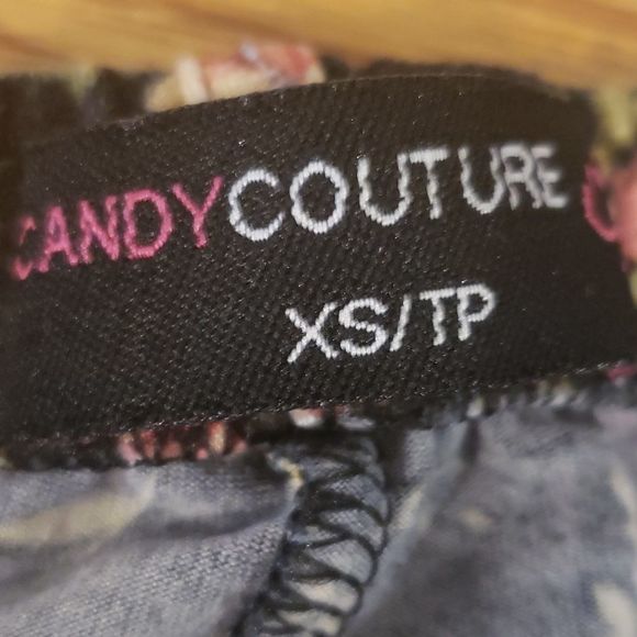 𝅺3 for $25 Candy Couture Floral Rose Leggings XS Extra Small - Picture 3 of 4